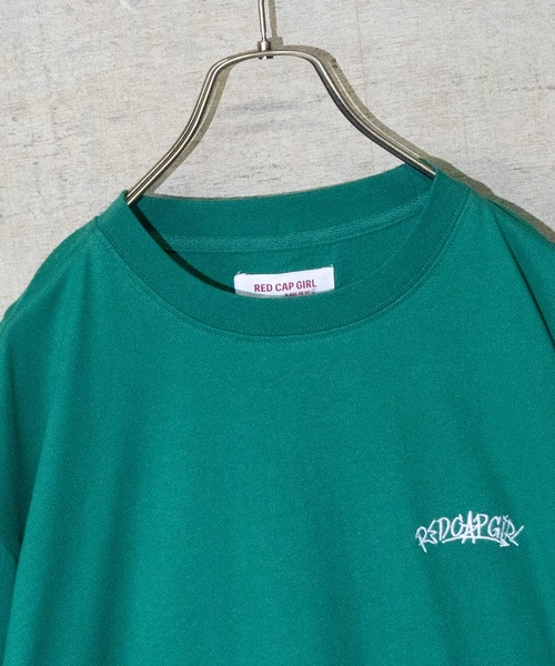 Red Cap Girl（レッドキャプガール）の「【a-r】〔Red Cap Girl/レッドキャップガール〕天竺バックワッペンロゴガールプリント 半袖BIGTシャツ（Tシャツ/カットソー・メンズ・ホワイト/グリーン/ブルー/ブラック・LARGE/MEDIUM/X-LARGE）」の19枚目の写真