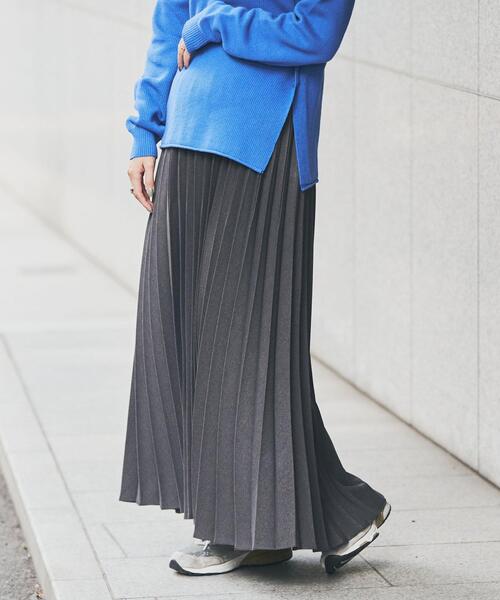 coen（コーエン）の「ウールライクプリーツスカート#（スカート・レディース・ダークグリーン/ネイビー/ダークグレー/マスタード・M/L）」の5枚目の写真