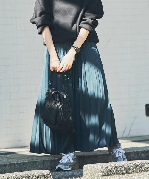 coen（コーエン）の「ウールライクプリーツスカート#（スカート・レディース・ダークグリーン/ネイビー/ダークグレー/マスタード・M/L）」の8枚目の写真