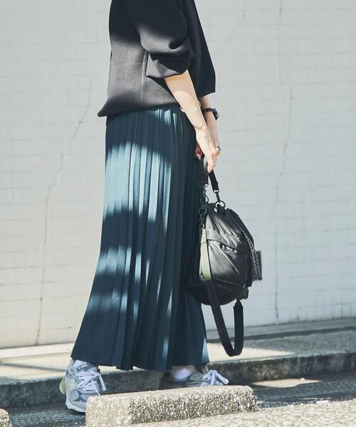 coen（コーエン）の「ウールライクプリーツスカート#（スカート・レディース・ダークグリーン/ネイビー/ダークグレー/マスタード・M/L）」の10枚目の写真