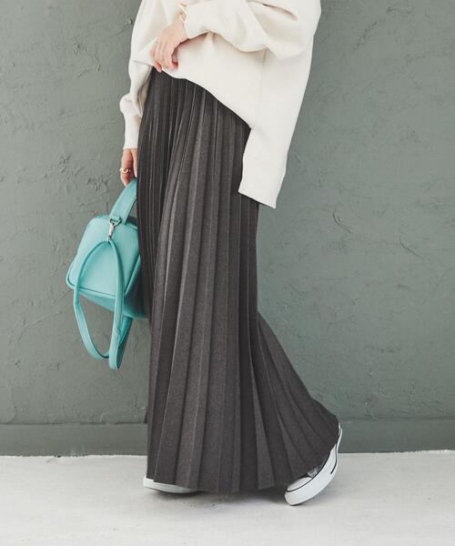 coen（コーエン）の「ウールライクプリーツスカート#（スカート・レディース・ダークグリーン/ネイビー/ダークグレー/マスタード・M/L）」の16枚目の写真