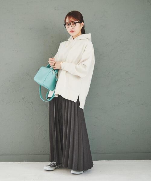 coen（コーエン）の「ウールライクプリーツスカート#（スカート・レディース・ダークグリーン/ネイビー/ダークグレー/マスタード・M/L）」の17枚目の写真