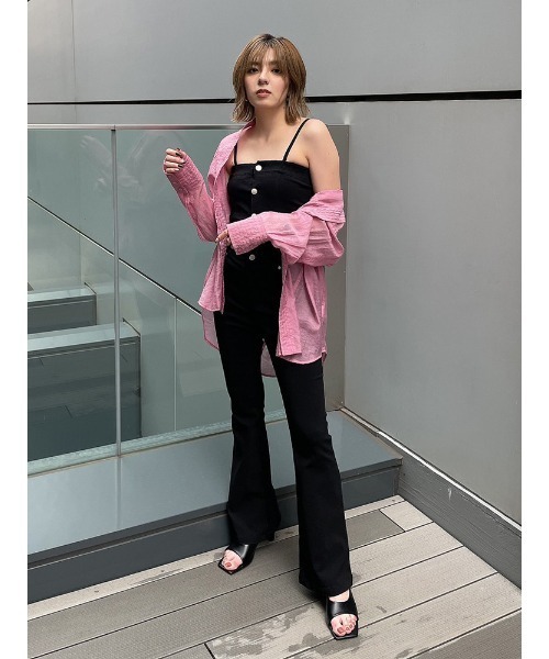 ENVYM(アンビー)の「ストレッチフレアAIO(つなぎ/オールインワン・レディース・ブラック・FREE)」の13枚目の写真