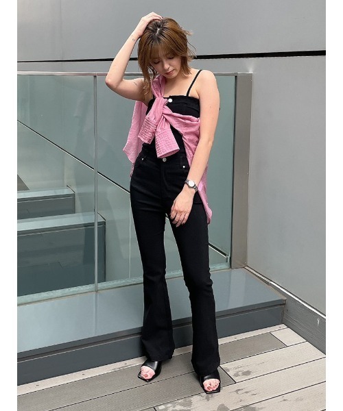 ENVYM(アンビー)の「ストレッチフレアAIO(つなぎ/オールインワン・レディース・ブラック・FREE)」の15枚目の写真