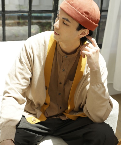 niko and...(ニコアンド)の「プレーティングVネックカーディガン(カーディガン/ボレロ・メンズ・ベージュ/グリーン/ネイビー・MEDIUM/LARGE)」の2枚目の写真