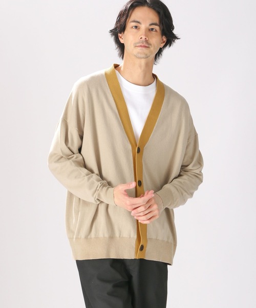 niko and...(ニコアンド)の「プレーティングVネックカーディガン(カーディガン/ボレロ・メンズ・ベージュ/グリーン/ネイビー・MEDIUM/LARGE)」の7枚目の写真