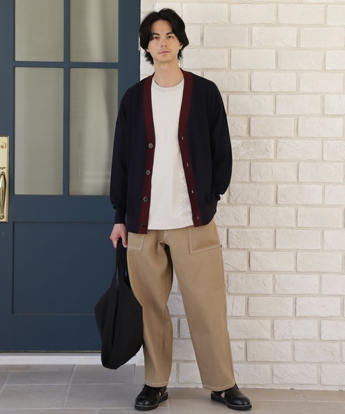 niko and...(ニコアンド)の「プレーティングVネックカーディガン(カーディガン/ボレロ・メンズ・ベージュ/グリーン/ネイビー・MEDIUM/LARGE)」の6枚目の写真