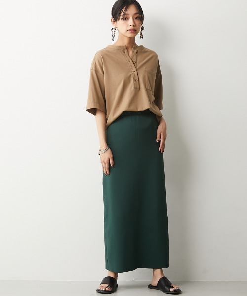 CHIC STYLE（シックスタイル）の「＜大きいサイズ＞綿100％ヘンリーネックカットソートップス シックスタイル（Tシャツ/カットソー・レディース・ベージュ/ブラウン・8/3/4/5/7/2/6）」の11枚目の写真