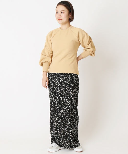 U by SPICK&SPAN(ユーバイスピックアンドスパン)の「ショルダーギャザースウェット◆(Tシャツ/カットソー・レディース・チャコールグレー/ベージュ・FREE)」の12枚目の写真