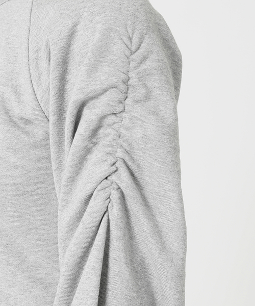 U by SPICK&SPAN(ユーバイスピックアンドスパン)の「ショルダーギャザースウェット◆(Tシャツ/カットソー・レディース・チャコールグレー/ベージュ・FREE)」の10枚目の写真