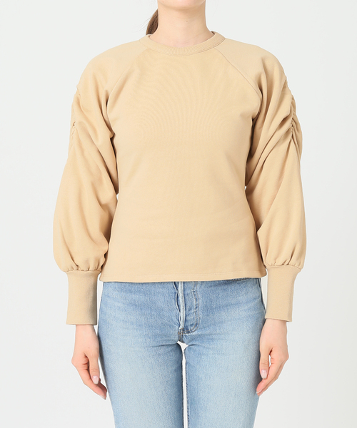 U by SPICK&SPAN(ユーバイスピックアンドスパン)の「ショルダーギャザースウェット◆(Tシャツ/カットソー・レディース・チャコールグレー/ベージュ・FREE)」の22枚目の写真