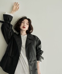 eL | 【eL】Vegan Leather Trench Blouson/162831(トレンチコート)