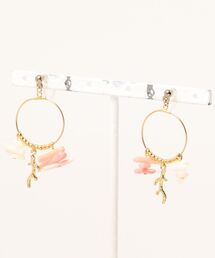 【nocca】coral hoop earring