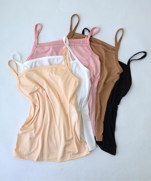 ibeul_(イベール)の「ソフトインナーキャミソール(キャミソール・レディース・ホワイト/ブラック/ブラウン/ピンク/アイボリー・FREE)」の7枚目の写真