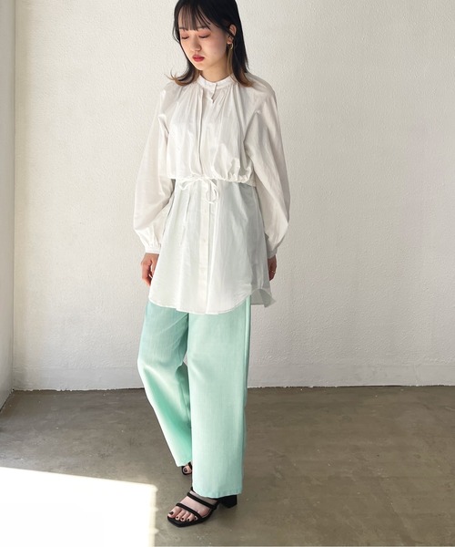 Shelly island（シェリーアイランド）の「レイヤードドロストデザインシャツ（シャツ/ブラウス・レディース・ホワイト/ベージュ・M）」の19枚目の写真