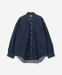 SEDAN ALL-PURPOSE ブラック ボタンダウンシャツ SEDAN ALL-PURPOSE (セダンオールパーパス) Polyester Big BD