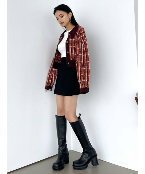 EMODA(エモダ)の「ラップミニスカート(スカート・レディース・ブラック/ベージュ/ミント・MEDIUM/SMALL)」の8枚目の写真