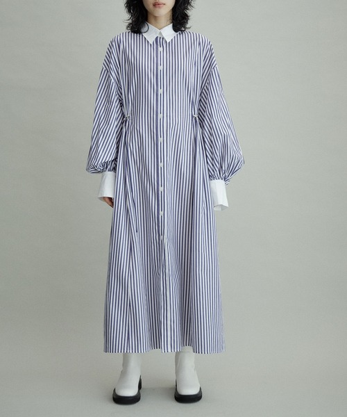 ADAM ET ROPE'(アダムエロペ)の「【WEB限定(一部店舗展開あり)】アジャストシャツワンピース(シャツワンピース・レディース・ブラック/ブラウン系その他2/ブルー系その他4・FREE)」の11枚目の写真