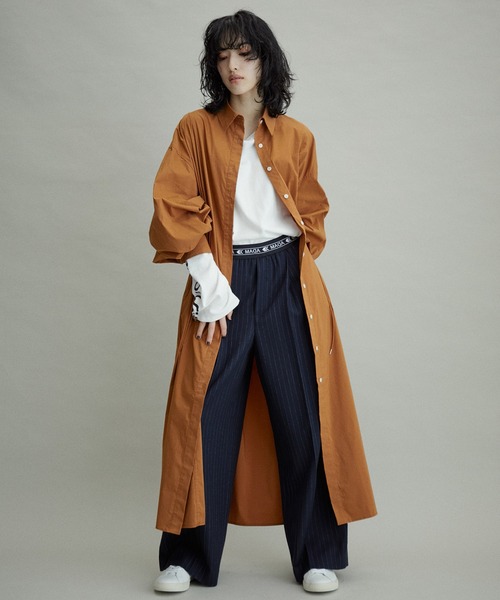 ADAM ET ROPE'(アダムエロペ)の「【WEB限定(一部店舗展開あり)】アジャストシャツワンピース(シャツワンピース・レディース・ブラック/ブラウン系その他2/ブルー系その他4・FREE)」の21枚目の写真