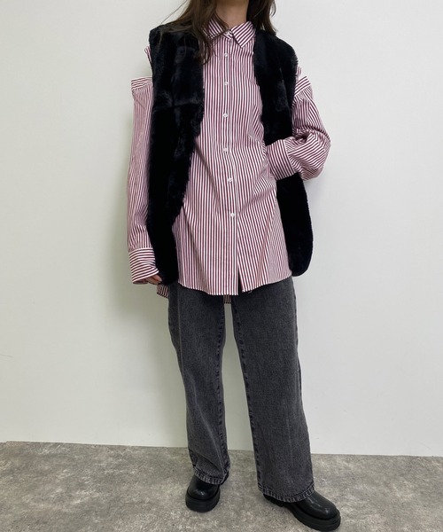 INGNI（イング）の「エコファーベスト（ベスト・レディース・ブラウン/ブラック/アイボリー・M）」の11枚目の写真