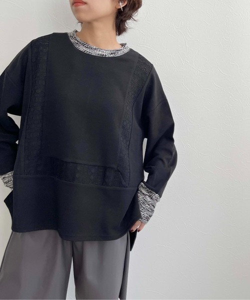 kimiです。3点エイミーロウ 半袖　カットソー Eimee Law エイミーロウ】プリーツレイヤードプルオーバー T