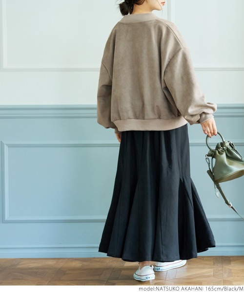 coca(coca)(コカ)の「セミフレア切り替えたっぷりスカート(スカート・レディース・ブラウン/ブラック・M/L)」の9枚目の写真