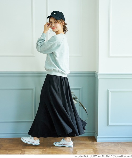 coca(coca)(コカ)の「セミフレア切り替えたっぷりスカート(スカート・レディース・ブラウン/ブラック・M/L)」の11枚目の写真