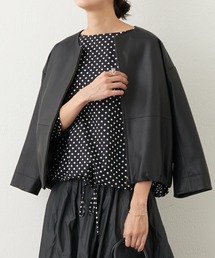 BEARDSLEY | レザーブルゾン(ノーカラージャケット)