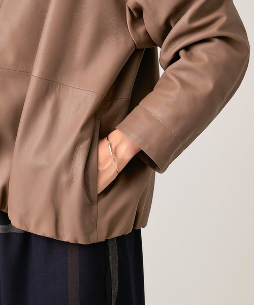 BEARDSLEY（ビアズリー）の「レザーブルゾン（ノーカラー