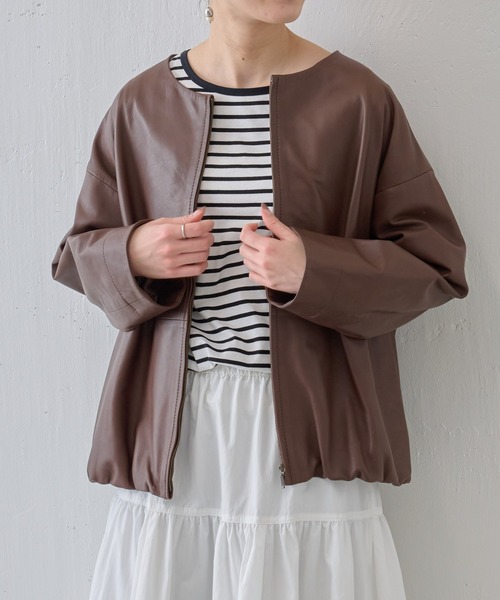 ビアズリー　レザージャケット BEARDSLEY（ビアズリー）の「レザージャケット（ノーカラー