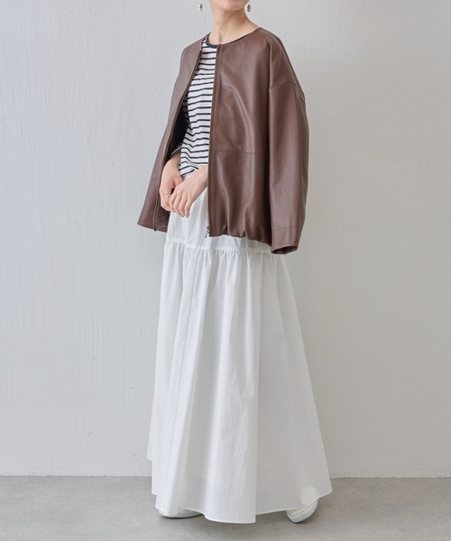 ビアズリー　レザージャケット BEARDSLEY（ビアズリー）の「レザージャケット（ノーカラー