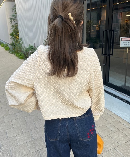 nemne store（ネンネストア）の「ぽこぽこカーディガン（カーディガン/ボレロ・レディース・アイボリー/ブラウン/ブラック・フリー）」の10枚目の写真