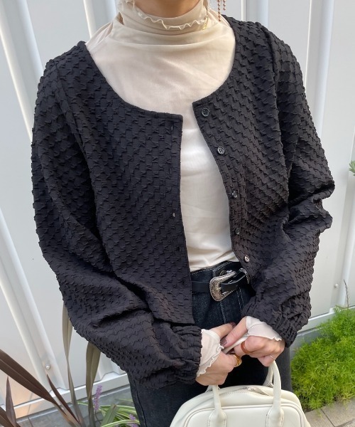 nemne store（ネンネストア）の「ぽこぽこカーディガン（カーディガン/ボレロ・レディース・アイボリー/ブラウン/ブラック・フリー）」の15枚目の写真