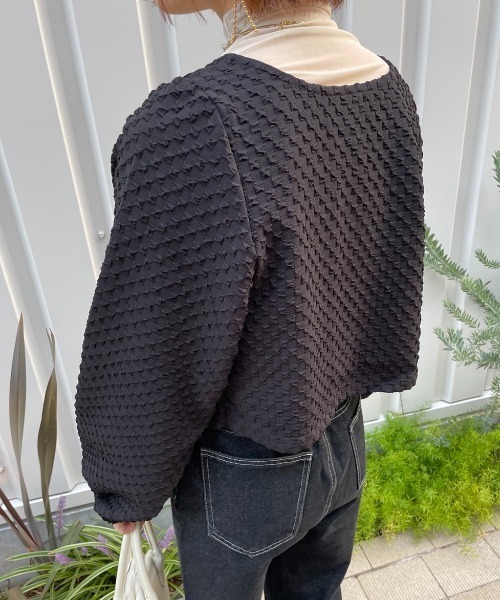 nemne store（ネンネストア）の「ぽこぽこカーディガン（カーディガン/ボレロ・レディース・アイボリー/ブラウン/ブラック・フリー）」の7枚目の写真