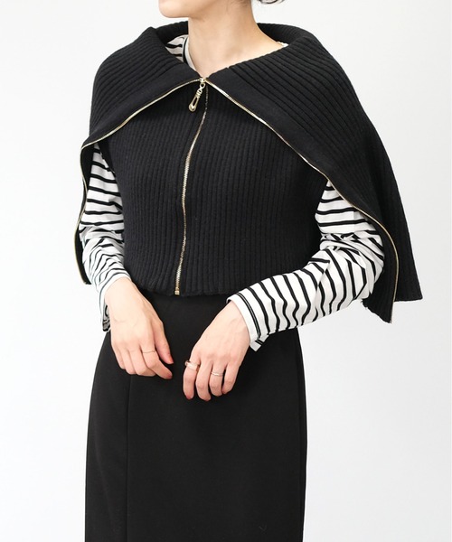 ＡＮＤＪ（アンドジェイ）の「【2022/AW】【ANDJMADE】3WAYロングジップニットベスト（ベスト・レディース・ブラック/ブラウン系その他/モカ・M）」の7枚目の写真