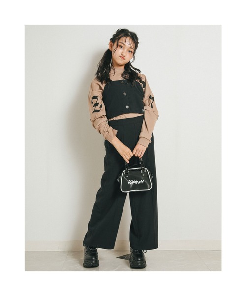 ZIDDY（ジディ）の「ZIDDY/【ニコ☆プチ掲載】肩紐付2WAYショルダーパイピングバッグ（ショルダーバッグ・キッズ・ブラック/パープル・ONESIZE）」の22枚目の写真