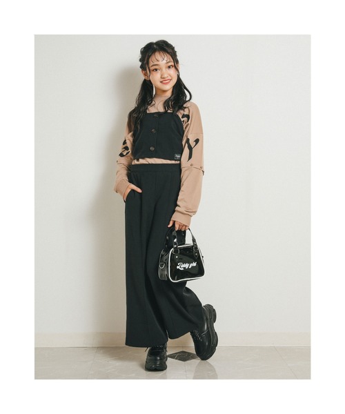 ZIDDY（ジディ）の「ZIDDY/【ニコ☆プチ掲載】肩紐付2WAYショルダーパイピングバッグ（ショルダーバッグ・キッズ・ブラック/パープル・ONESIZE）」の3枚目の写真