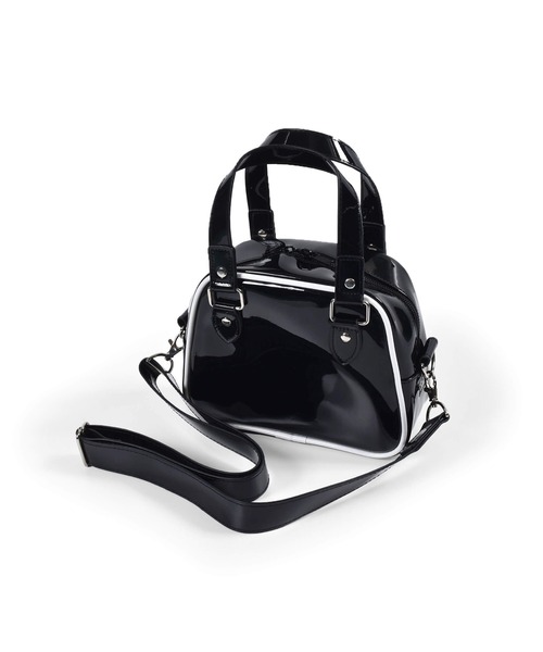 ZIDDY（ジディ）の「ZIDDY/【ニコ☆プチ掲載】肩紐付2WAYショルダーパイピングバッグ（ショルダーバッグ・キッズ・ブラック/パープル・ONESIZE）」の8枚目の写真