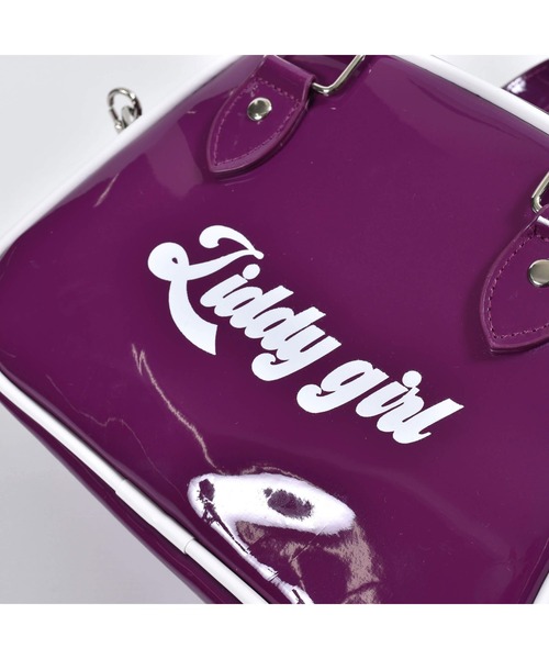 ZIDDY（ジディ）の「ZIDDY/【ニコ☆プチ掲載】肩紐付2WAYショルダーパイピングバッグ（ショルダーバッグ・キッズ・ブラック/パープル・ONESIZE）」の7枚目の写真