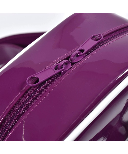 ZIDDY（ジディ）の「ZIDDY/【ニコ☆プチ掲載】肩紐付2WAYショルダーパイピングバッグ（ショルダーバッグ・キッズ・ブラック/パープル・ONESIZE）」の5枚目の写真