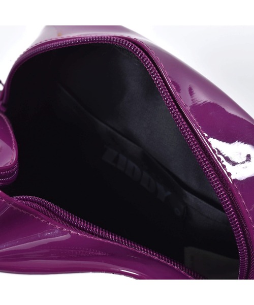 ZIDDY（ジディ）の「ZIDDY/【ニコ☆プチ掲載】肩紐付2WAYショルダーパイピングバッグ（ショルダーバッグ・キッズ・ブラック/パープル・ONESIZE）」の15枚目の写真