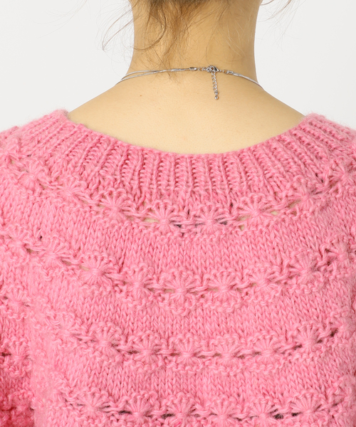 セール】【NEPAL HAND KNIT/ネパールハンドニット】別注FLOWERアミ