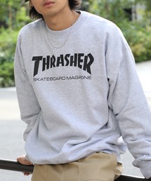 【THRASHER】SKATE MAG CREW/SWT