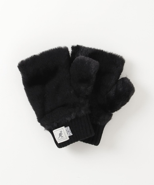 KANGOL（カンゴール）の「KANGOL オープンフィンガーグローブ（手袋・メンズ・ブラック/サックスブルー/アイボリー/グレイッシュベージュ/ミント/ライトベージュ/ピンク/チャコール・FREE）」の10枚目の写真