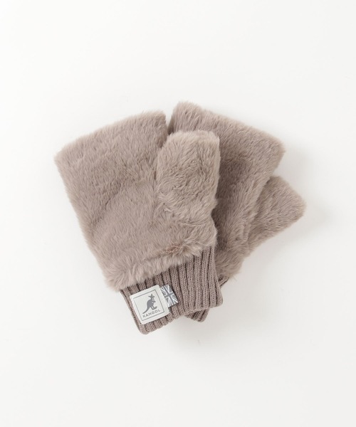 KANGOL（カンゴール）の「KANGOL オープンフィンガーグローブ（手袋・メンズ・ブラック/サックスブルー/アイボリー/グレイッシュベージュ/ミント/ライトベージュ/ピンク/チャコール・FREE）」の11枚目の写真