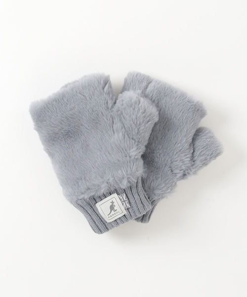 KANGOL（カンゴール）の「KANGOL オープンフィンガーグローブ（手袋・メンズ・ブラック/サックスブルー/アイボリー/グレイッシュベージュ/ミント/ライトベージュ/ピンク/チャコール・FREE）」の13枚目の写真