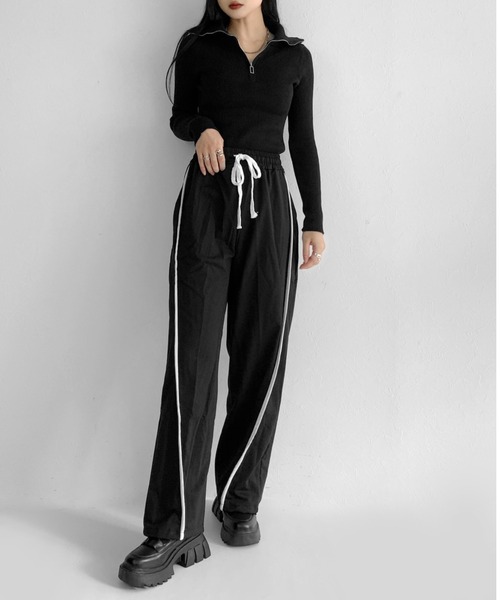 LVEU.（ラブユ.）の「【ZOZOTOWN限定】Side line pants / サイドラインパンツ（その他パンツ・レディース・ブラック・FREE）」の8枚目の写真