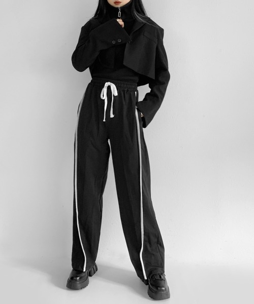 LVEU.（ラブユ.）の「【ZOZOTOWN限定】Side line pants / サイドラインパンツ（その他パンツ・レディース・ブラック・FREE）」の9枚目の写真