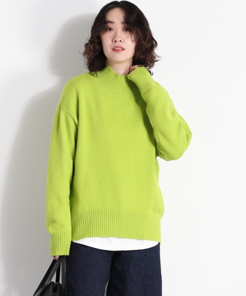 cepo（セポ）の「バックリンキング ハイネックニット（ニット/セーター・レディース・オフホワイト/オレンジ/パープル/ライム/ブラウン・M）」の2枚目の写真