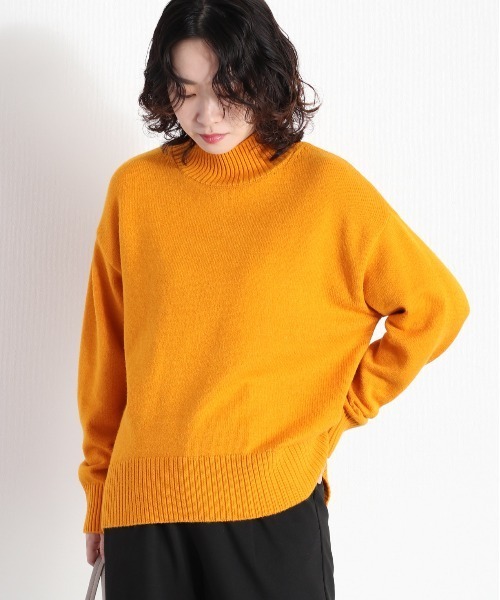 cepo（セポ）の「バックリンキング ハイネックニット（ニット/セーター・レディース・オフホワイト/オレンジ/パープル/ライム/ブラウン・M）」の5枚目の写真